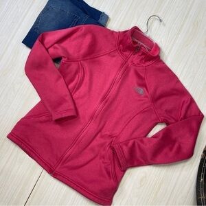 The North Face Barbie Pink Fleece Full Zip up jacket sweatshirt top size M